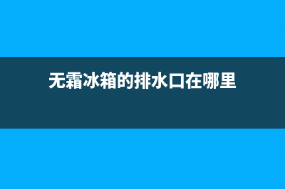 冰箱无霜怎样排除故障(冰箱制冷无霜)(无霜冰箱的排水口在哪里)