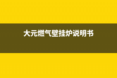 韩国大元壁挂炉故障代码(沈阳大元壁挂式锅炉故障代码)(大元燃气壁挂炉说明书)