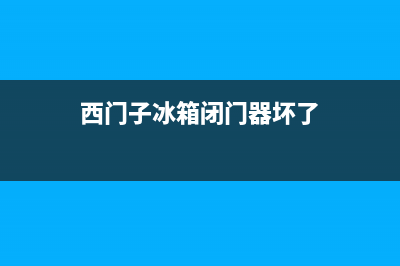 西门子冰箱闭门器故障代码(西门子冰箱闭门器坏了会影响使用吗)(西门子冰箱闭门器坏了)