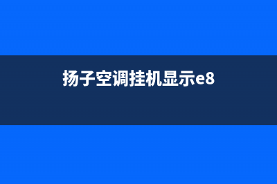 扬子空调挂机显示e9故障代码解读(扬子空调挂机显示e8)