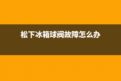 松下冰箱球阀故障维修视频(松下冰箱三通阀故障表现)(松下冰箱球阀故障怎么办)