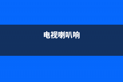 看尚电视喇叭故障代码(电视出现喇叭的图像)(电视喇叭响)