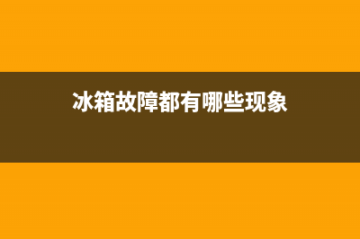 冰箱故障都有哪种类型(冰箱故障排除方法)(冰箱故障都有哪些现象)