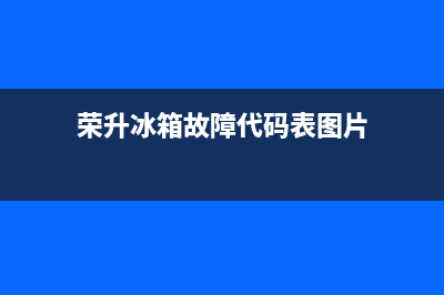 荣升冰箱故障代码(荣升冰箱故障代码Er)(荣升冰箱故障代码表图片)