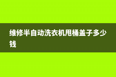 维修半自动洗衣机皮带(维修半自动洗衣机甩桶盖子多少钱)