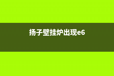 扬子壁挂炉出现08故障(扬子壁挂炉故障代码表)(扬子壁挂炉出现e6)