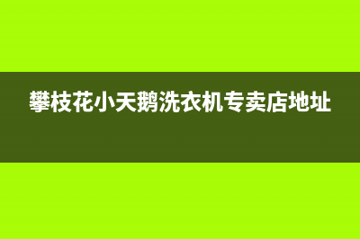 攀枝花小天鹅洗衣机维修部(攀枝花小天鹅洗衣机专卖店地址)