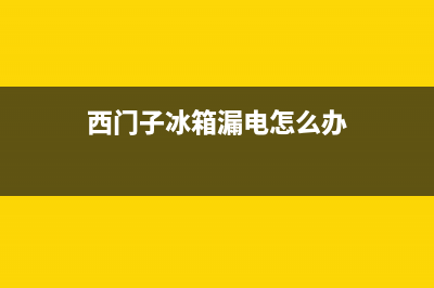 西门子冰箱漏电故障(西门子冰箱漏电保护器跳闸)(西门子冰箱漏电怎么办)