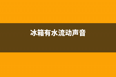 冰箱 水流声是什么故障(冰箱 水流声是什么故障呢)(冰箱有水流动声音)