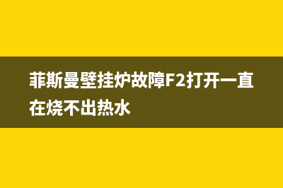 菲斯曼壁挂炉故障维修收费(菲斯曼壁挂炉维修便宜)(菲斯曼壁挂炉故障F2打开一直在烧不出热水)