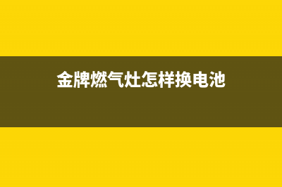 金牌燃气灶怎样维修(金牌家用燃气灶具)(金牌燃气灶怎样换电池)