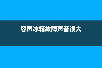 容声冰箱故障声音响(容声冰箱故障声音响怎么办)(容声冰箱故障声音很大)