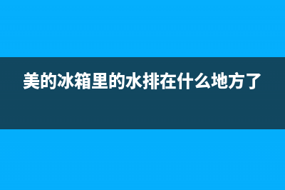 美的冰箱显示水质故障(美的冰箱显示水质故障怎么处理)(美的冰箱里的水排在什么地方了)