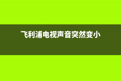 飞利浦电视声音故障(飞利浦电视机声音制式怎么调)(飞利浦电视声音突然变小)