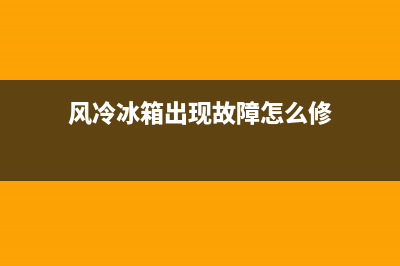 风冷冰箱出现故障代码E(风冷冰箱故障诊断与排除)(风冷冰箱出现故障怎么修)