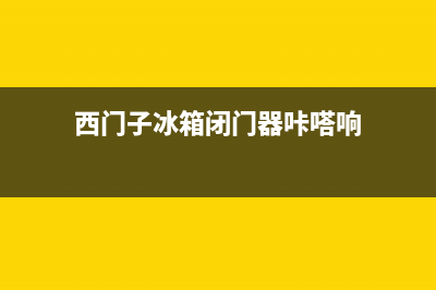 西门子冰箱闭门器故障排除(西门子冰箱闭门器故障排除视频)(西门子冰箱闭门器咔嗒响)