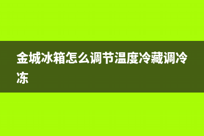 金城冰箱故障诊断图标(金城冰箱不制冷为什么)(金城冰箱怎么调节温度冷藏调冷冻)