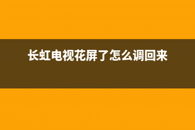 长虹等子电视花屏故障(长虹电视花屏怎么修)(长虹电视花屏了怎么调回来)