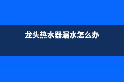 龙头热水器漏水维修;龙头热水器漏水维修费用(龙头热水器漏水怎么办)