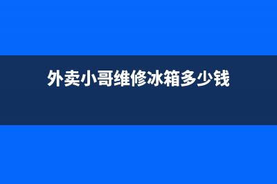 外卖小哥维修冰箱(外卖小哥维修冰箱多少钱)