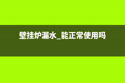 壁挂炉l漏了怎么维修(壁挂炉漏水 能正常使用吗)