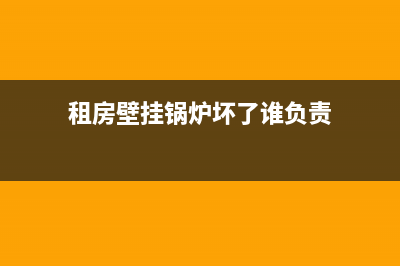 公租房壁挂炉维修视频(租房壁挂锅炉坏了谁负责)