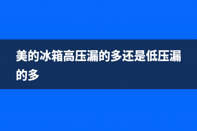 美的冰箱高压包维修价格(美的冰箱高压漏的多还是低压漏的多)