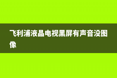 飞利浦液晶电视机维修(飞利浦液晶电视黑屏有声音没图像)