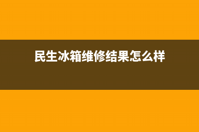 民生冰箱维修结算(民生冰箱维修结果怎么样)