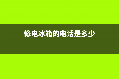 鱼洞维修冰箱电话(修电冰箱的电话是多少)