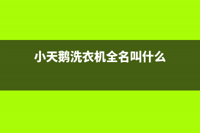 小天鹅洗衣机全国服务热线全国统一客服400服务预约(小天鹅洗衣机全名叫什么)