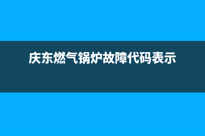 庆东燃气锅炉故障e4(庆东燃气锅炉故障代码表示)