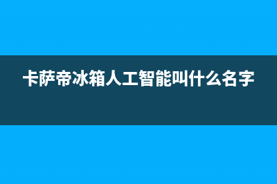 卡萨帝冰箱人工服务电话（厂家400）(卡萨帝冰箱人工智能叫什么名字)