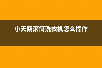 小天鹅滚筒洗衣机E21代码(小天鹅滚筒洗衣机怎么操作)