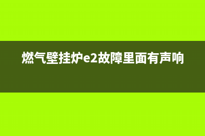 燃气壁挂炉e2故障代码(燃气壁挂炉e2故障里面有声响)