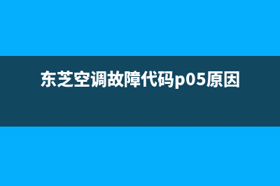 东芝空调故障代码e04(东芝空调故障代码p05原因)