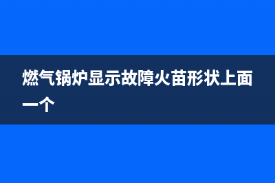 燃气锅炉显示故障e3(燃气锅炉显示故障火苗形状上面一个)