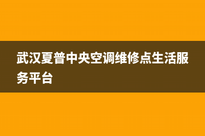 珠海夏普中央空调售后维修中心电话(武汉夏普中央空调维修点生活服务平台)