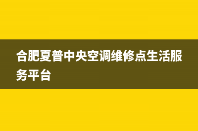 淮南夏普中央空调24小时服务(合肥夏普中央空调维修点生活服务平台)