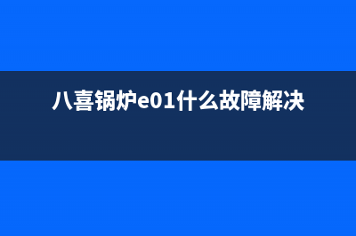 八喜锅炉e06故障码中心(八喜锅炉e01什么故障解决)