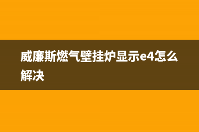 威廉斯燃气壁挂炉E2故障响几声就停(威廉斯燃气壁挂炉显示e4怎么解决)