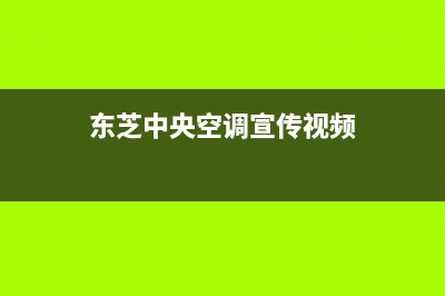 东海东芝中央空调24小时人工服务(东芝中央空调宣传视频)