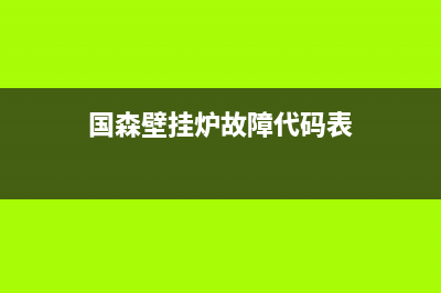 國森壁挂炉故障代码ep(国森壁挂炉故障代码表)