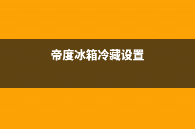 帝度冰箱24小时人工服务(2023更新(帝度冰箱冷藏设置)