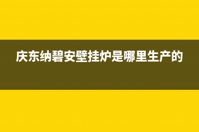 庆东纳碧安壁挂炉故障e3(庆东纳碧安壁挂炉是哪里生产的)