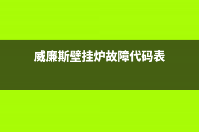 威廉斯壁挂炉故障代码e4(威廉斯壁挂炉故障代码表)