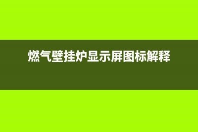 燃气壁挂炉显示故障e6(燃气壁挂炉显示屏图标解释)