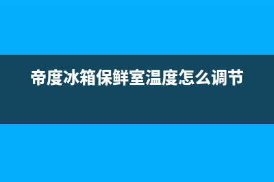 帝度冰箱24小时人工服务(帝度冰箱保鲜室温度怎么调节)