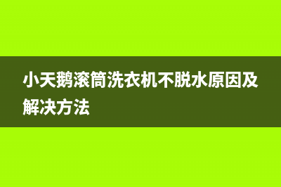 小天鹅滚筒洗衣机故障代码表E55(小天鹅滚筒洗衣机不脱水原因及解决方法)