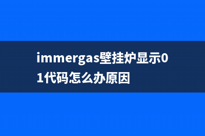 immergas壁挂炉显示代码(immergas壁挂炉显示01代码怎么办原因)